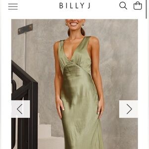 Billy J Olive Satin Sofia Maxi Dress